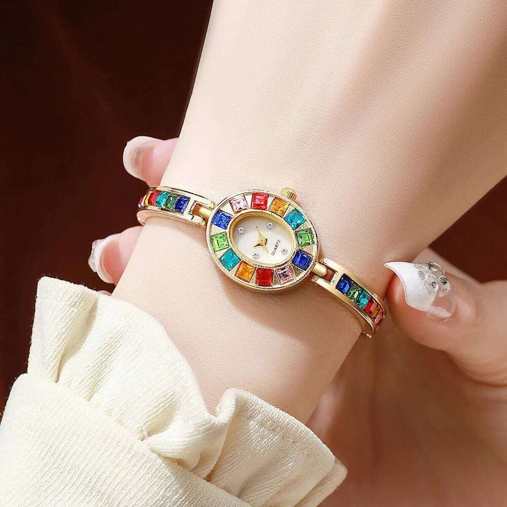 Luxury Rhinestone Women es Fashion Band Ladies Quartz Reloj Mujer Girls Clock GiftWithout Box H260228