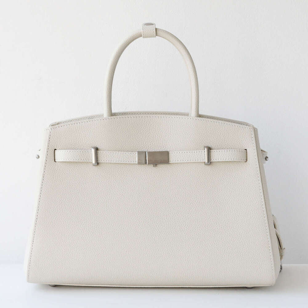 2026 New European and American Fashion Genuine Leather Platinum Tote Briefcase Handbag Shoulder Crossbody Bag for Women