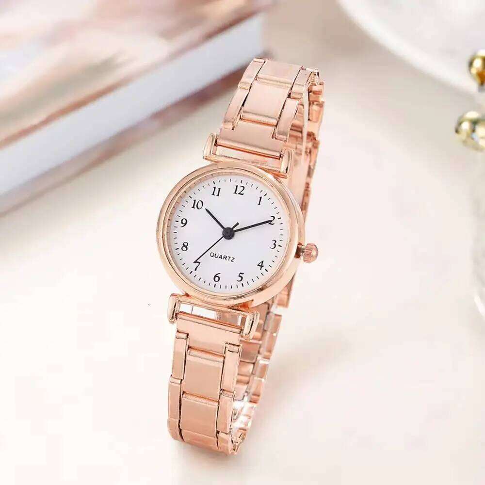 Fashion Small Arabic Dial Women es Simple Alloy Strap Quartz Wrist Reloj Mujer Girls Clock Gift H260228