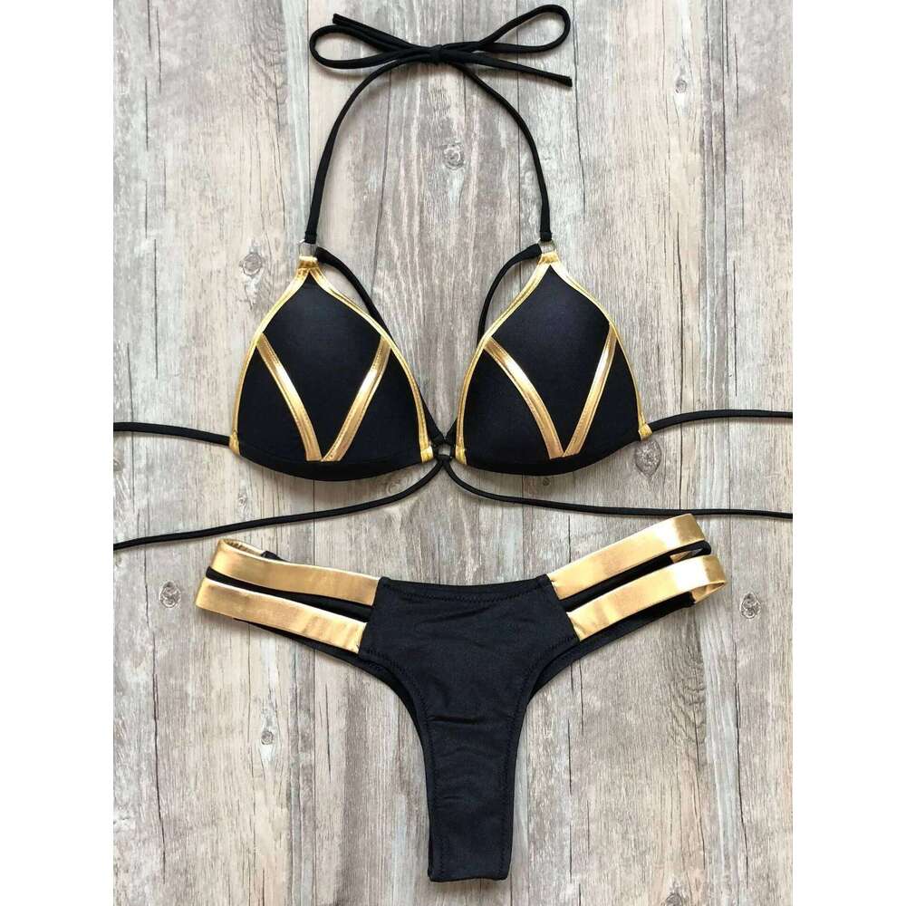 Contrast Trim Wrap Lace Up Bikini Sets Swimsuit For Women High Waist Two Pieces Swimwear 2022 Beach Bathing Suits Z260301