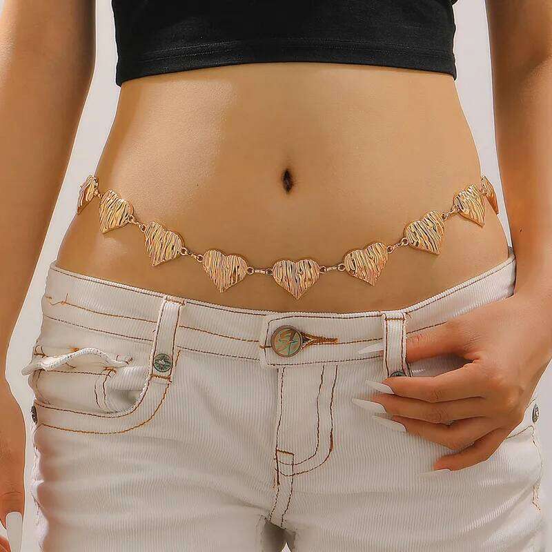 Trendy Sexy Beach Gold Color Metal Star Starfish Waist Women's Ocean Vacation Style Belly Chain Body Jewelry H260228