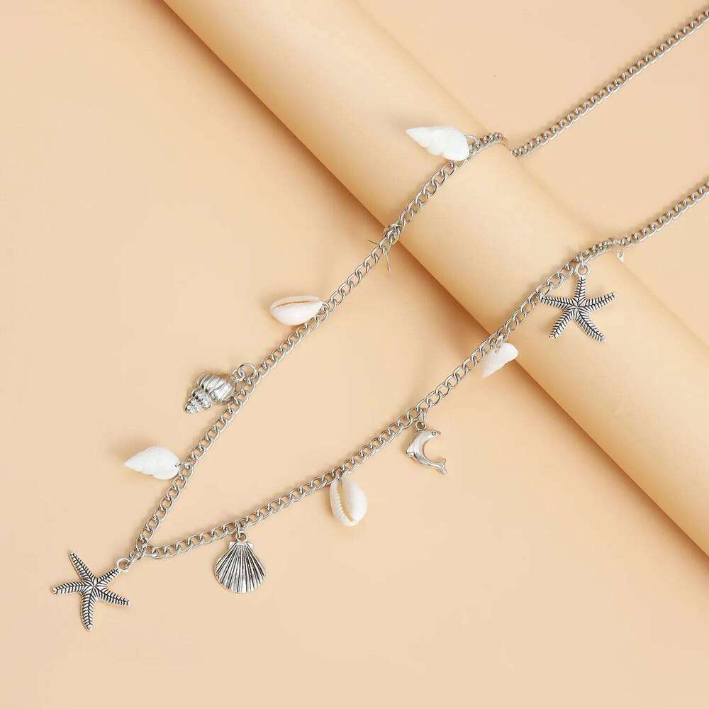 Body Chain for Women Ocean Theme Waist Jewelry with Shells and Starfish Beach Style Summer Fashion Swimsuit Accessories H260228