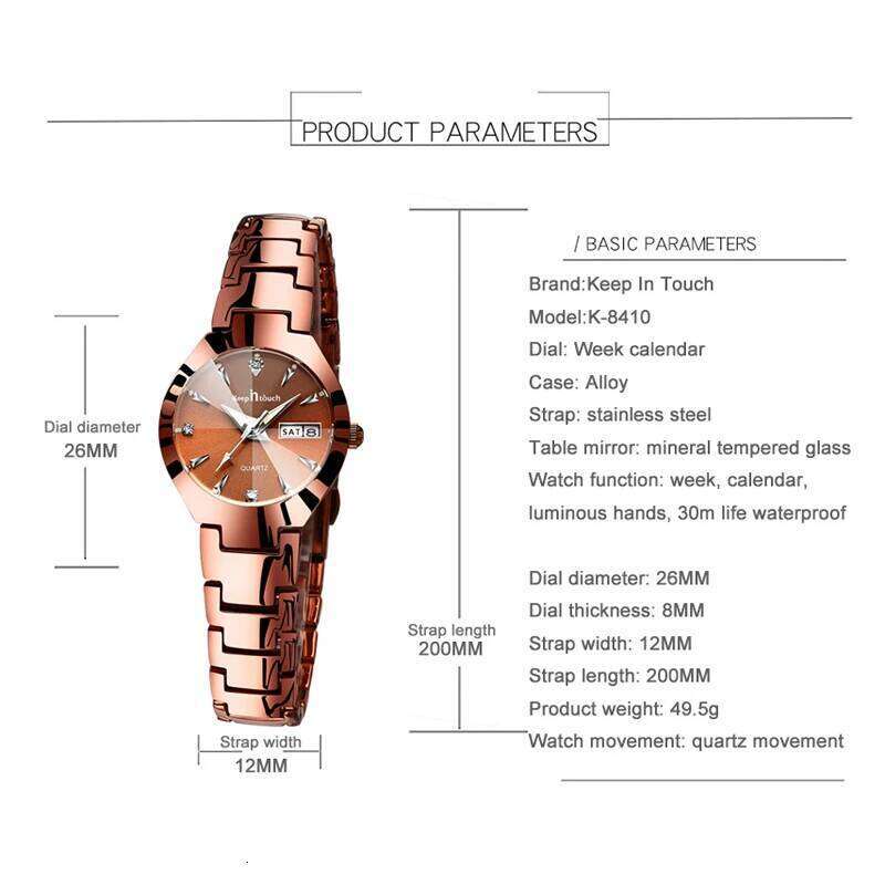 High Quality es Women Fashion 2025 Luxury Brand Quartz Ladies Small Dial Calendar Montre Femme H260228