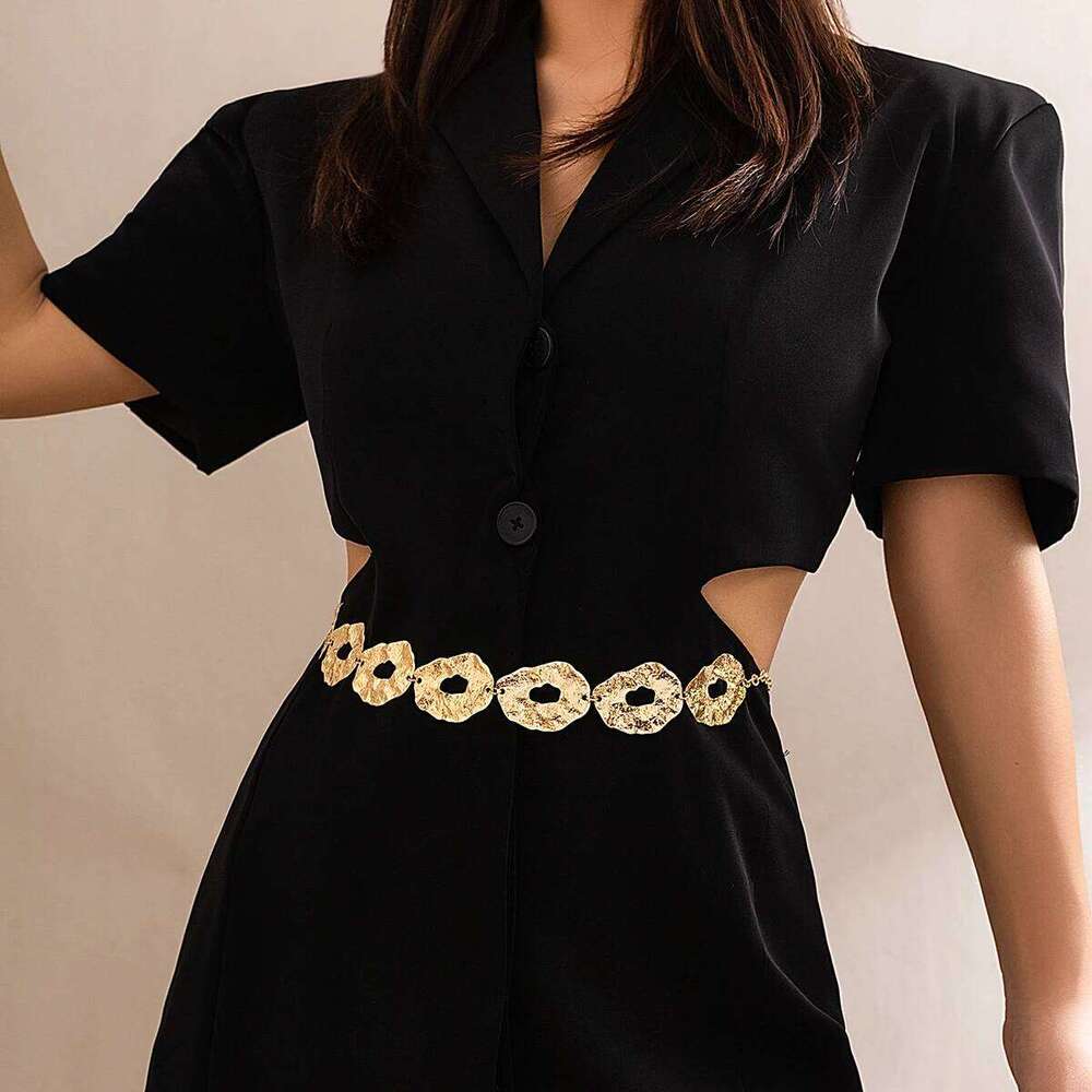 Ingemark Retro Ethnic Geometric Waist Belly Chain Women Bikini Boho Adjustable Size Belt Festival Rave Body Jewelry Accessories H260228