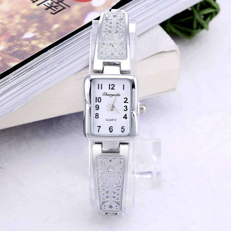silver women women's es ladies female clock reloj mujer zegarek damski relogio feminino H260228