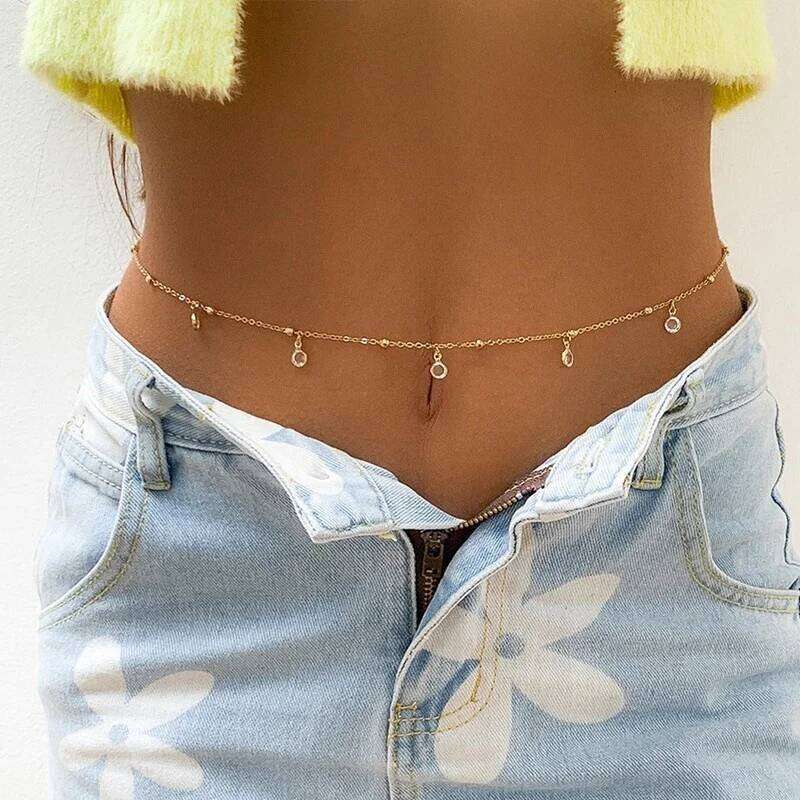 Classic Retro Cute Star Waist Belly for Women Minimalist Summer Beach Bikini Sexy Body Chain Fashion Vacation Jewelry H260228