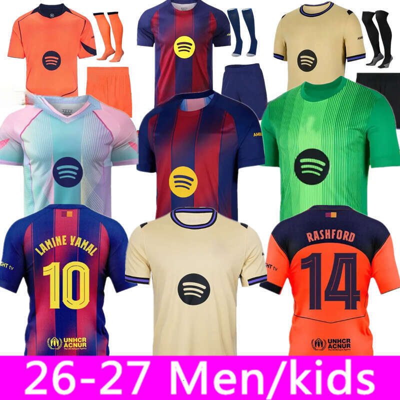 Barcelona 25 26 27 LAMINE YAMAL Lewandowski Soccer Jerseys GAVI Raphinha FERRAN 2025 2026 Football Shirt TOP F. DE JONG Men Women Kids