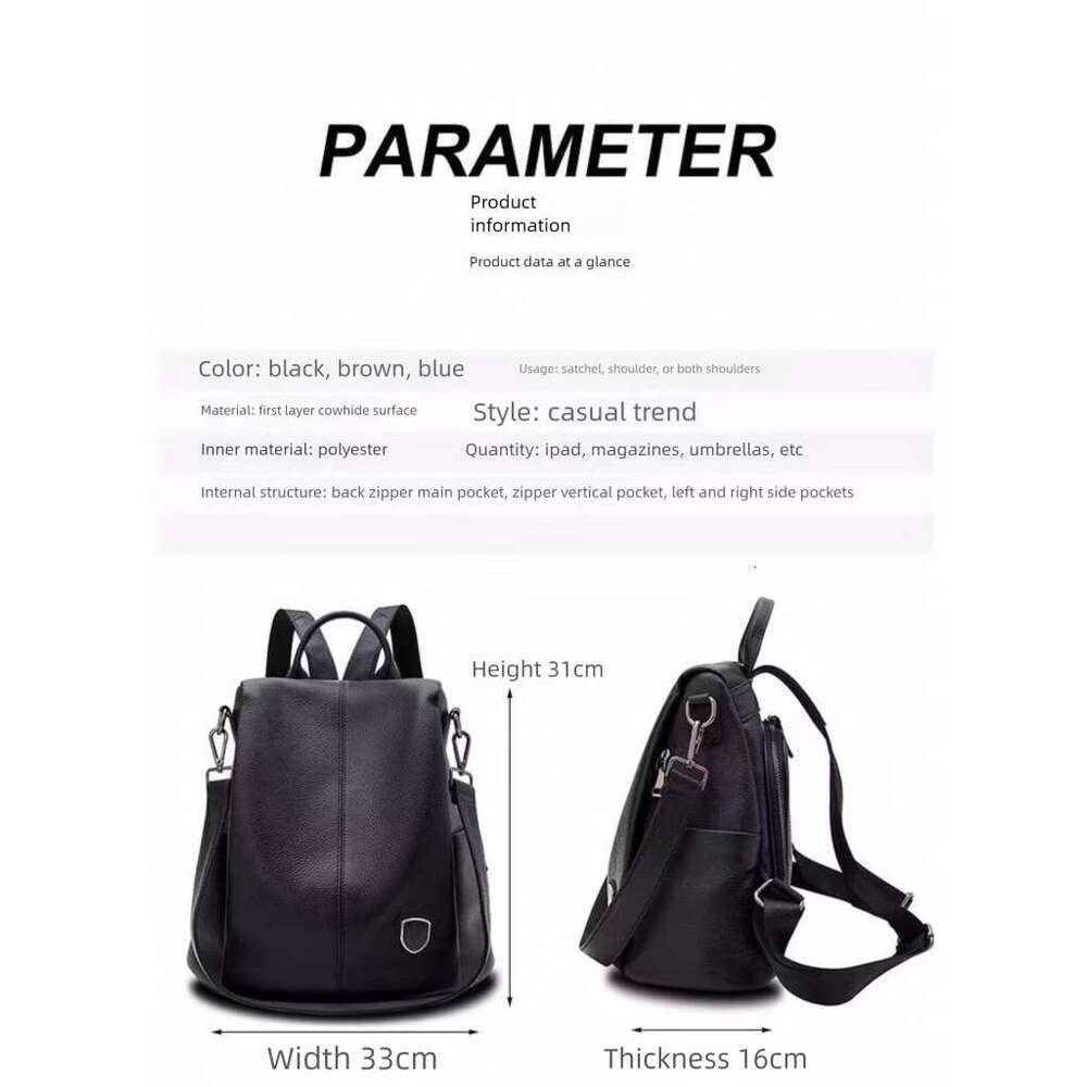 Luxury Shoulder Bags Totes Hobo Top Layer Cowhide Women S Backpack Simple Versatile For Commuting Travel Stylish And Factory Priced Trendy Shoulder Ba