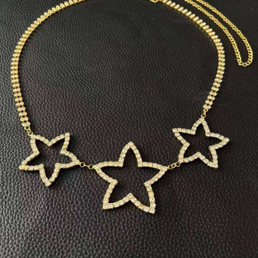 Fashionable hot selling simple and versatile 1 star rhinestone waist chain, beach sexy bikini body chain suitable for parties H260228