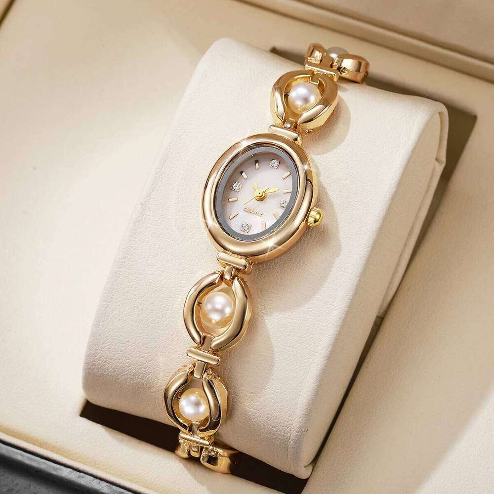 Elegant Pearl Women Quartz Wrist Fashion Diamond Ladies es Reloj Mujer Without Box H260228