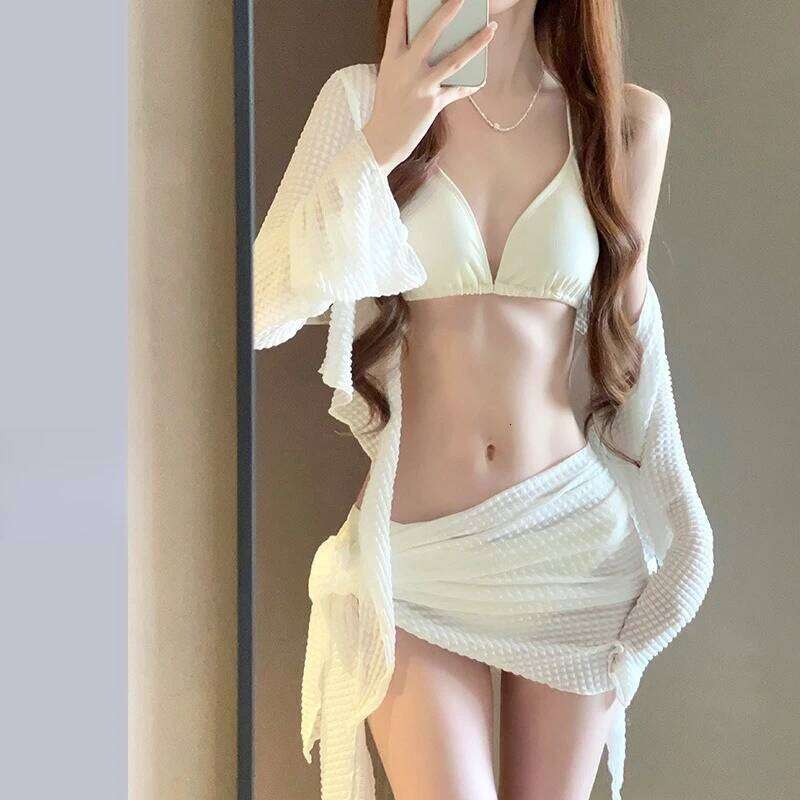 Women's Four-Piece Bikini - High-End Sexy Split Swimsuit-Premium Beach Vacation Hot Spring Swimwear for Pool Parties-Casual Use Z260301