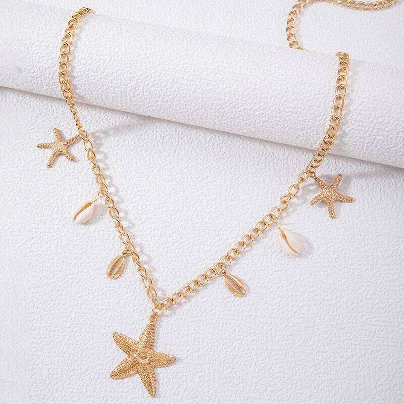 Bohemian Metal Star Starfish Summer Fashionable Waist Belly Chain Dress Versatile Bikini Body Chains Sexy Accessories H260228