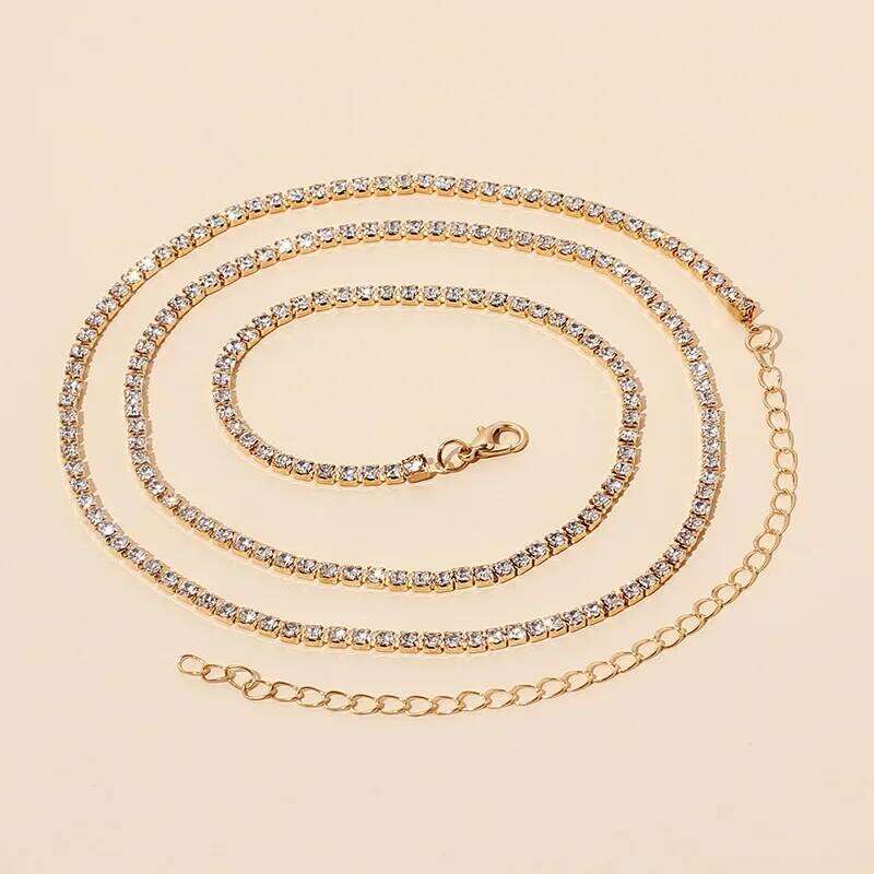 Trend Sexy Rhinestone Belly Chains Body Jewelry Beach Style Girl Gold Silver Color Waist Cadena De Cintura Accessory Gift H260228