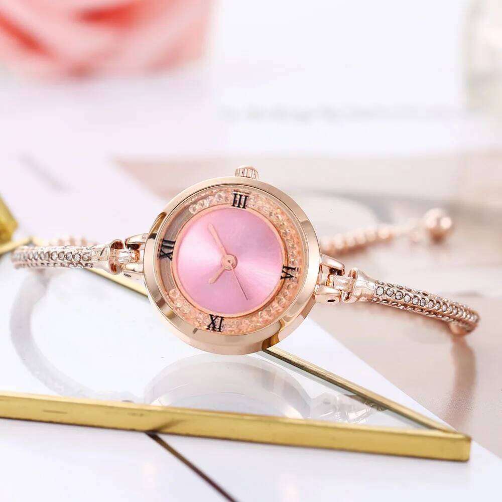 Fashion Rhinestone Women's Fine Strap Female Analog Quartz es Reloj Mujer Girls Clock Gift H260228