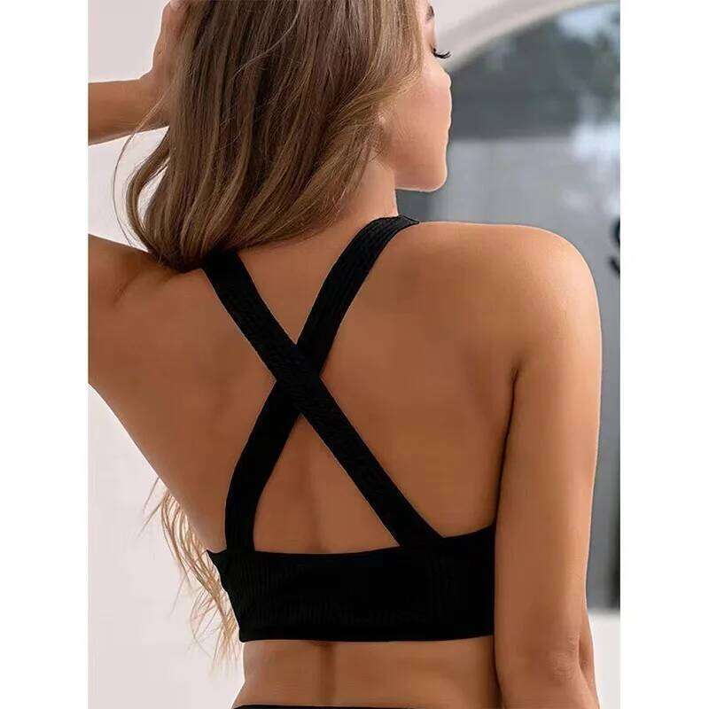 Criss Cross High Waist Bikinis 2024 Women Sexy Black Swimsuit Push Up Swimwear Female Bathing Suit Swimming Summer Beachwear Z260301