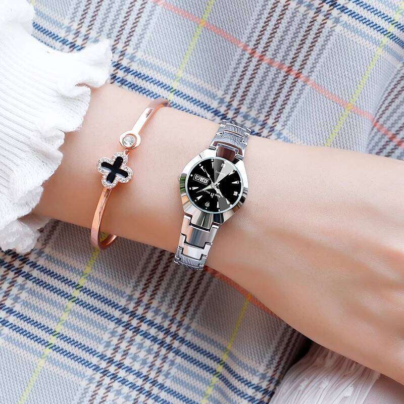 High Quality es Women Fashion 2025 Luxury Brand Quartz Ladies Small Dial Calendar Montre Femme H260228