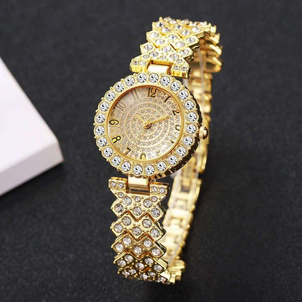Luxury Full Diamond Women es Elegant Arabic Dial Wrist For Ladies Clock Reloj Mujer Without Box H260228