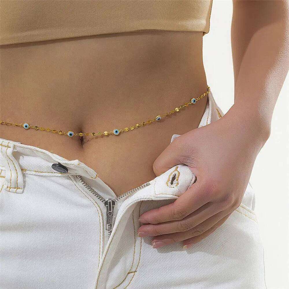 Summer Crossover Beach Bohemian Style Belly Waist Wear Jewelry Body Chain H260228