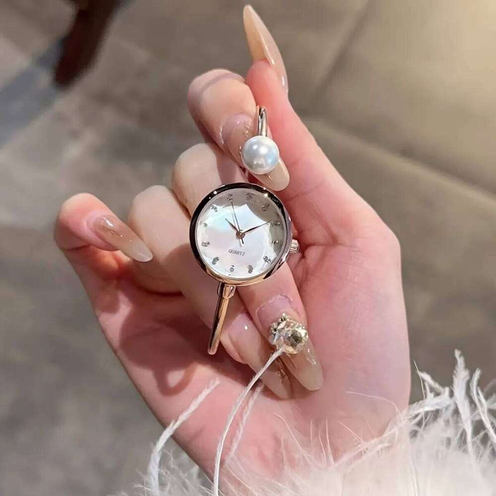 Elegant Pearl Strap Women Quartz Wrist Fashion Diamond Dial For Ladies Reloj Mujer Girls Clock Gift H260228