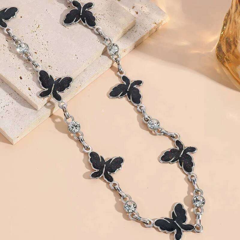 Exquisite Metal Butterfly Waist for Women Fashion Silver Color Shiny Zircon Geometric Personality Belly Chain Body Jewelry H260228