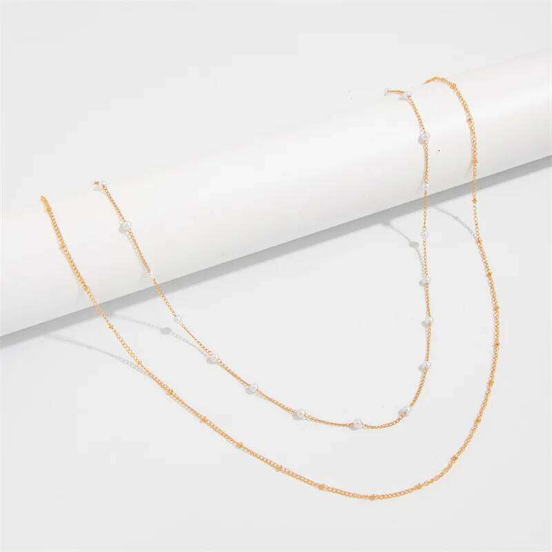 Sexy Double Thin Women's Waist Charming Round Bead Metal Belly Chain Summer Beach Bikini Body Jewelry H260228