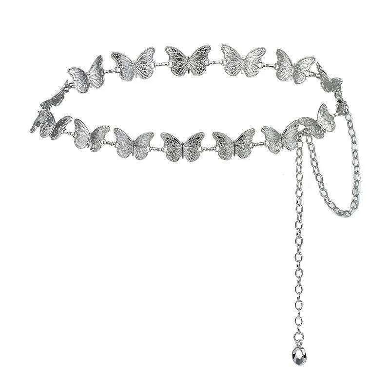 Gothic Butterfly Tassel Charm Belly Waist for Women Beaded Beach Bikini Body Chain Sexy Jewelry Party H260228