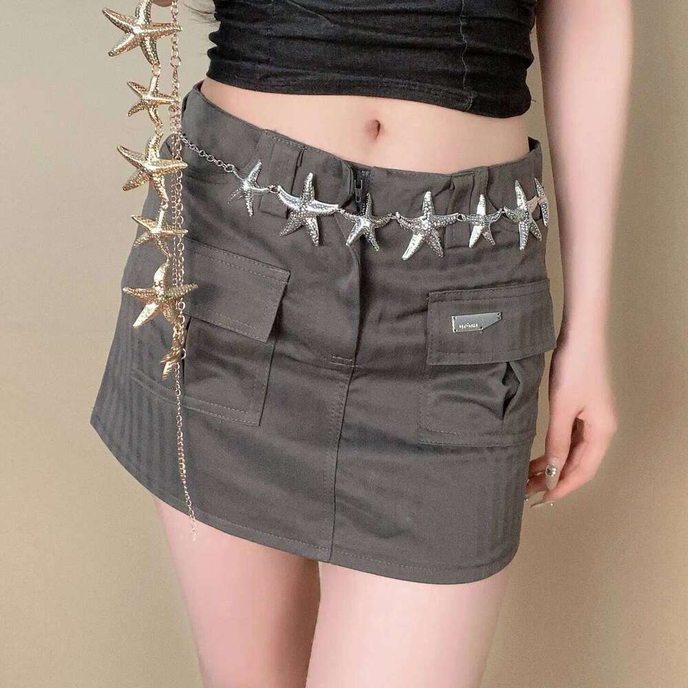 Trendy Metal Starfish Cross Waist - Niche Minimalist Body Chain Ideal for Seaside Travel Stylish Women's Accessories H260228