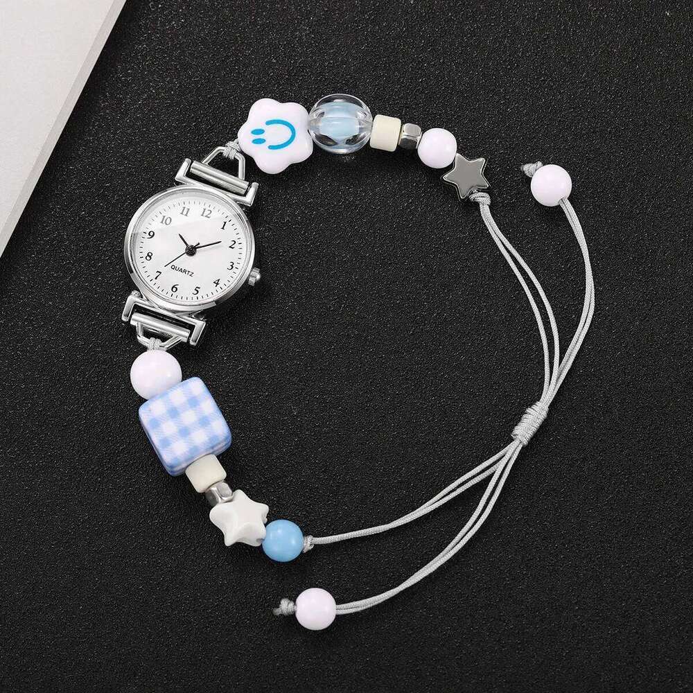 Fashion Arabic Dial Women Quartz Lovely Beads Strap Ladies Wrist Reloj Mujer Girls Clock GiftWithout Box H260228