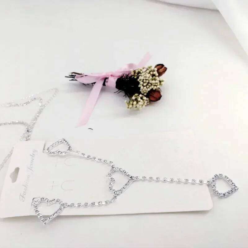 Women Fashion Hip High Gold Silver Narrow Metal Chunky Fringes Crystal Diamond Waist Corset Chain Belt H260228