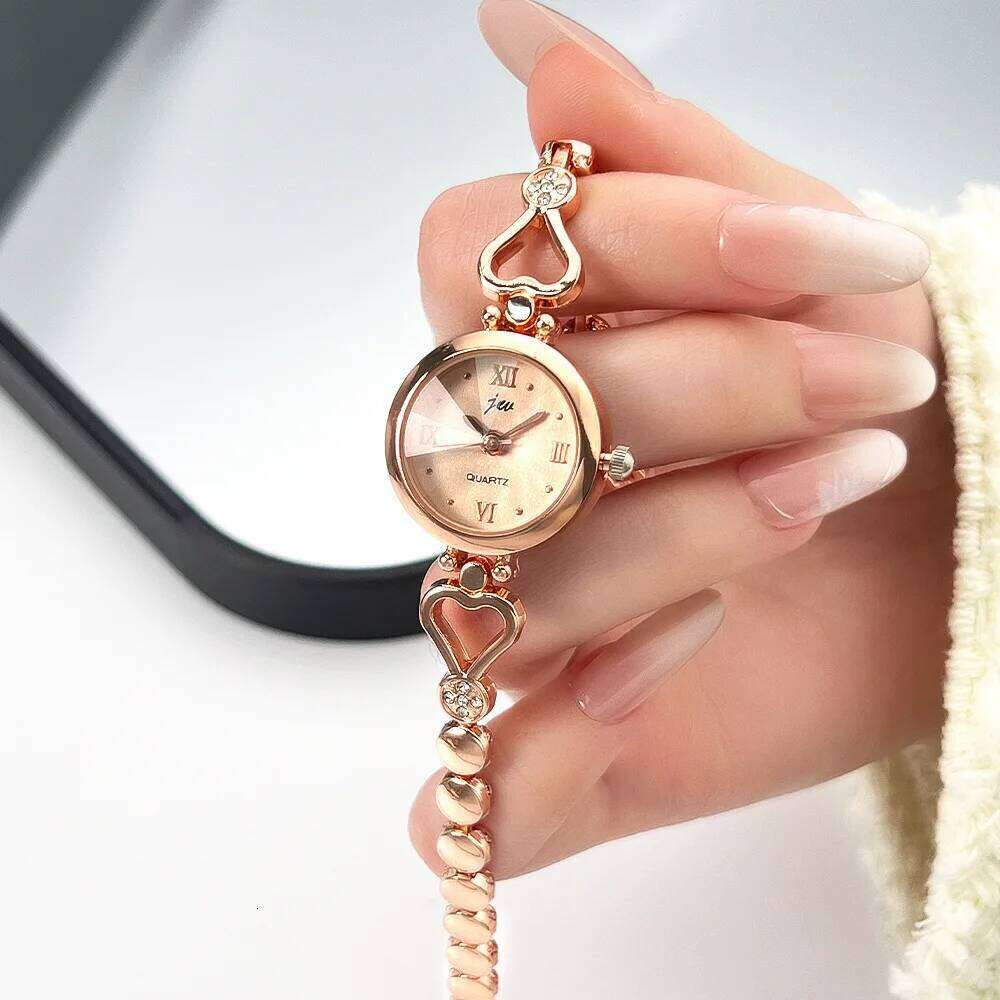 Women's Compact Exquisite Rose Love for Girls and Students Fashion quartz High Beauty H260228