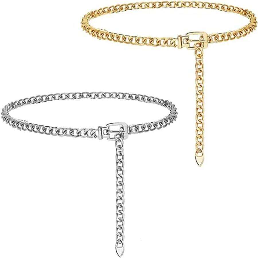 European American Metal Waist Minimalist Personalized Fashion Body Chain Cross Border Punk Versatile Women Belt H260228