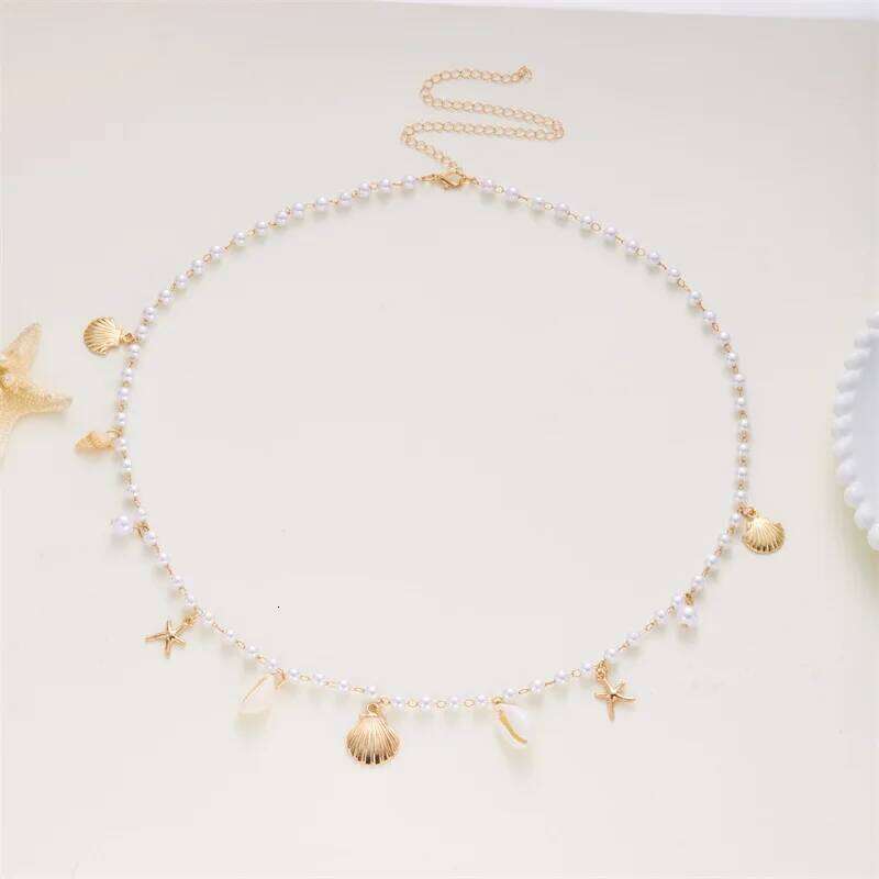 New Bohemian Pearl Shell Stylish Elegant Body Chain Women's Sexy Beach Vacation Summer Waist Jewelry Accessories H260228