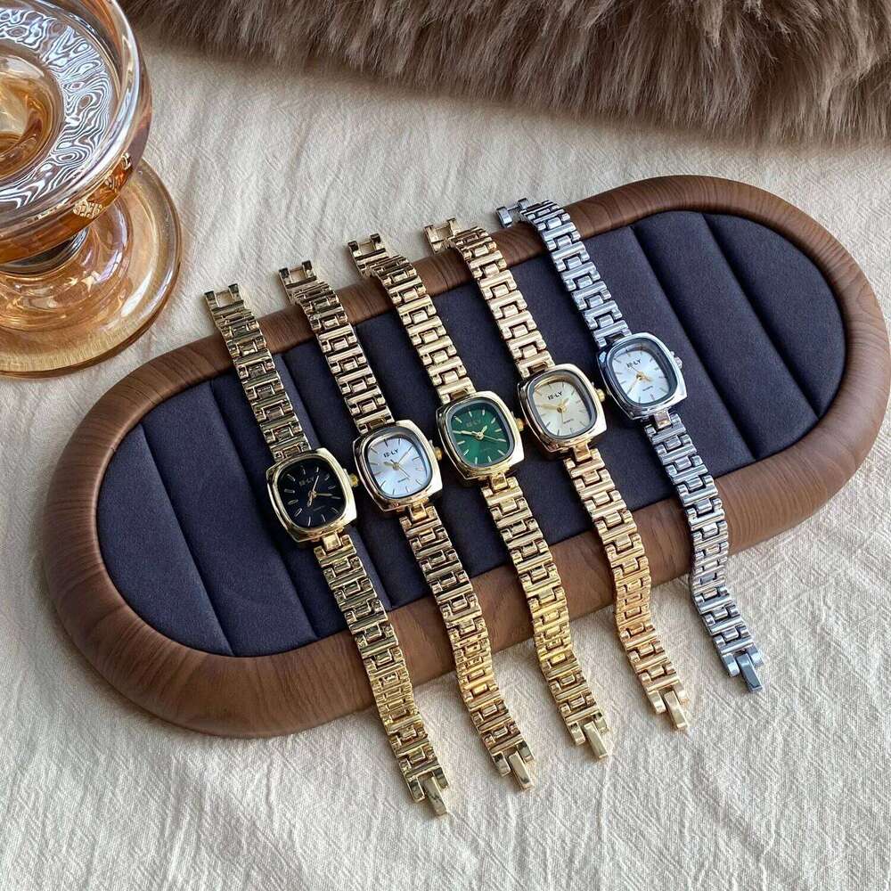 Retro Female Gold Small Square Dial Women's es Fashion Quartz Wristes Ladies Clock Gifts Relojes H260228