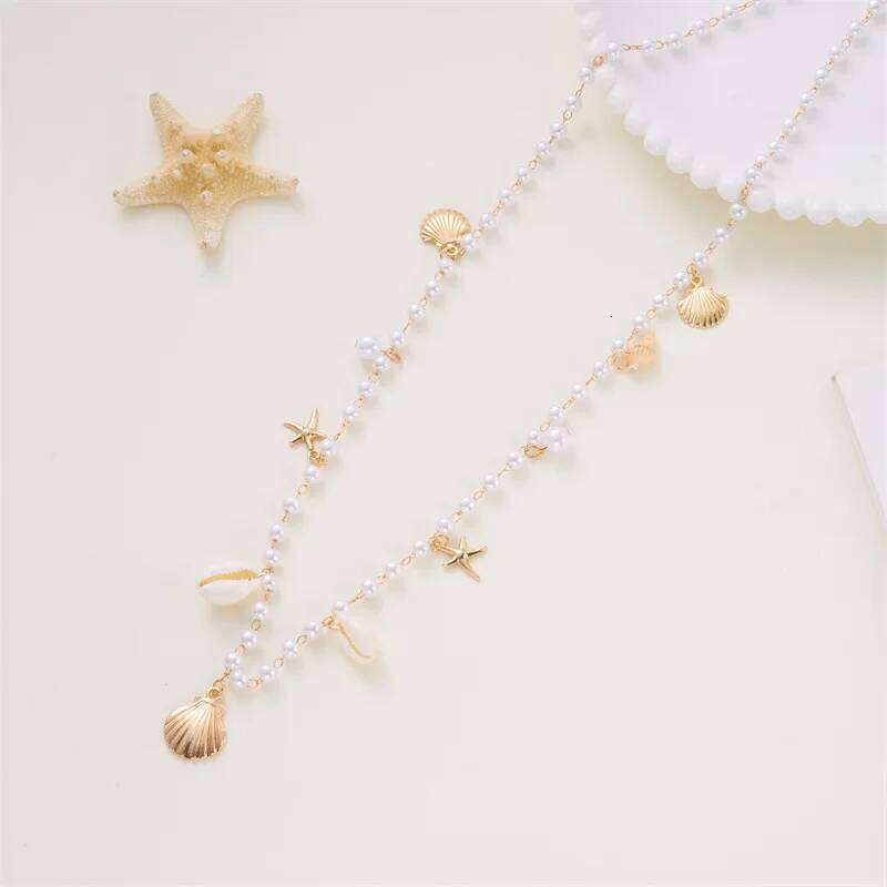 New Bohemian Pearl Shell Stylish Elegant Body Chain Women's Sexy Beach Vacation Summer Waist Jewelry Accessories H260228
