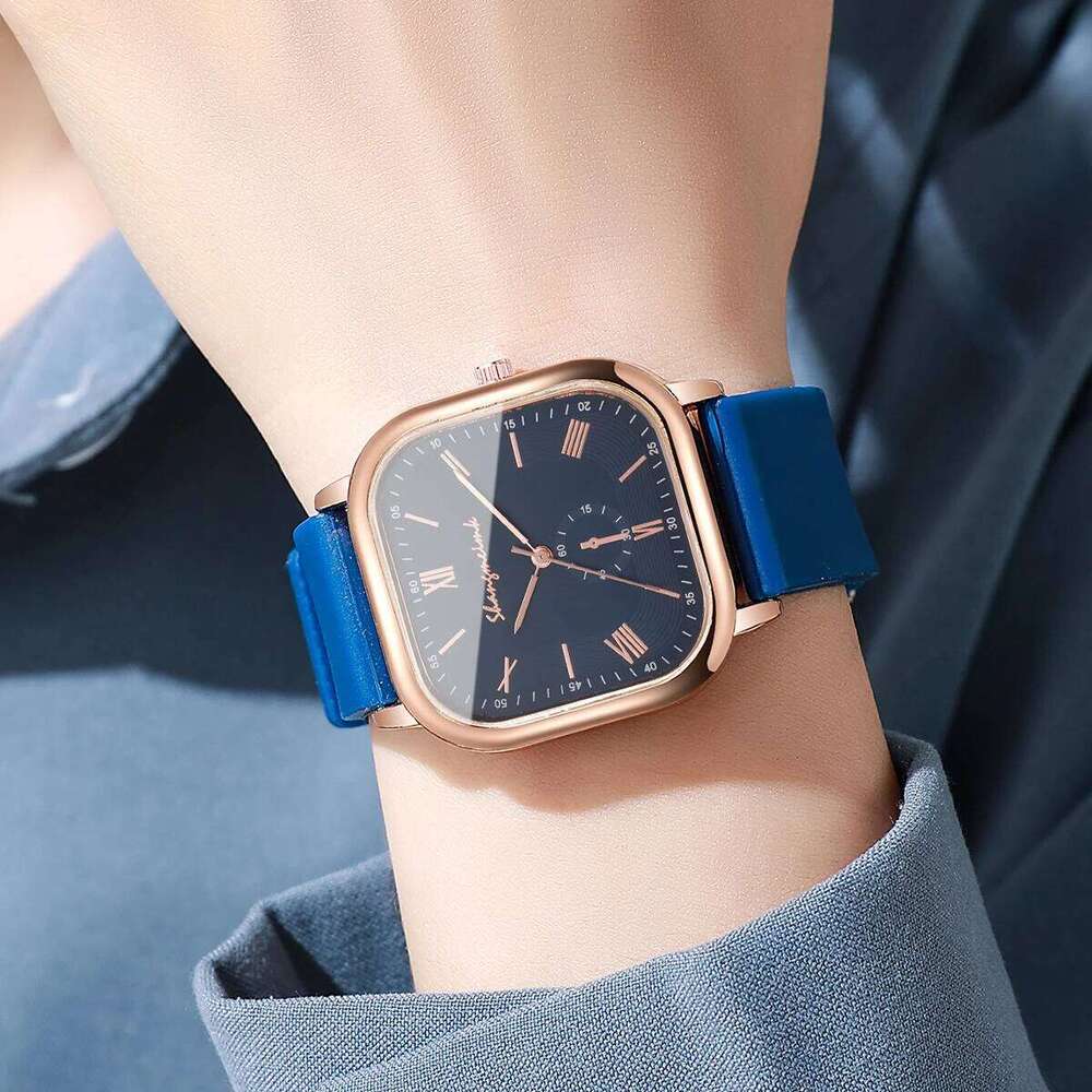 Fashion Square Women Quartz Casual Silicone Strap Ladies Wristes Reloj MujerWithout Box H260228
