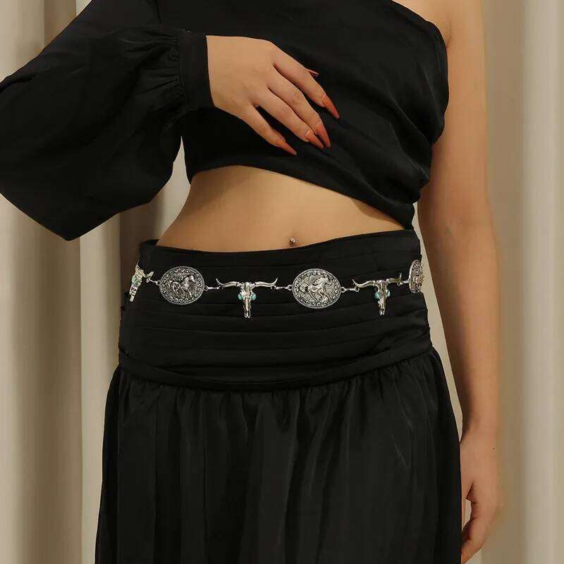 Body Jewelry Belt Women Metal Waist Fashion Multilayer Chain Belts for Dress H260228