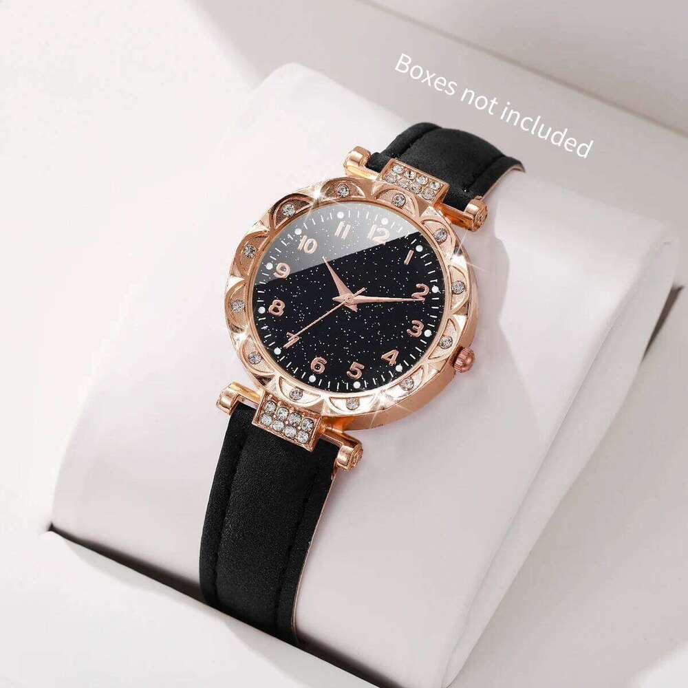 Fashion Arabic Starry Sky Dial Women Quartz Wrist Ladies Casual Leather Strap Relogio FemininoWithout Box H260228
