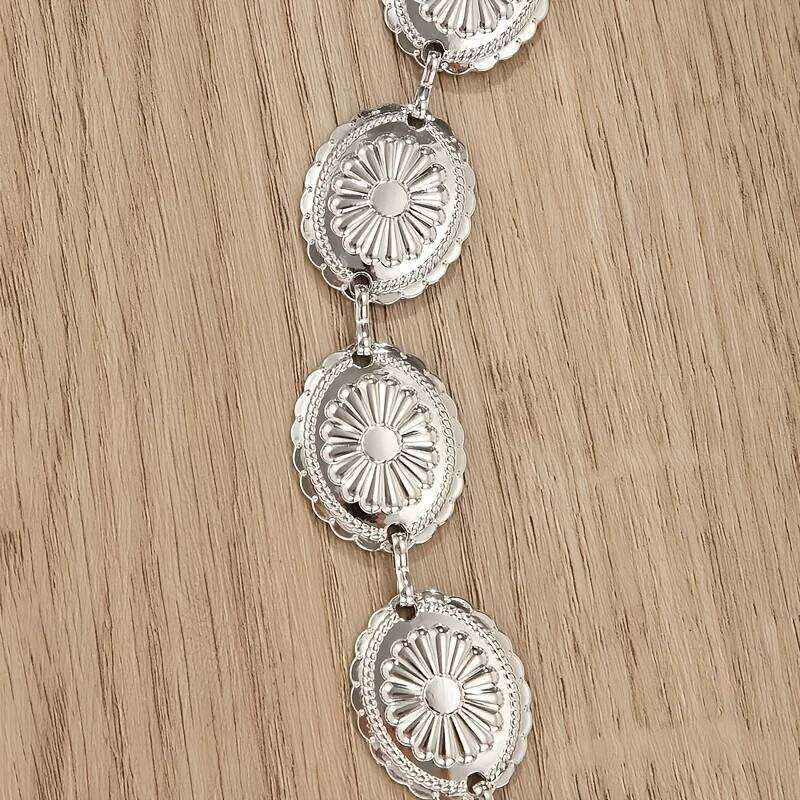 1pc MOFOROCO Women's Vintage Bohemian Metal - Adjustable -Tone Chain with Fringe & Buckle, Waist-Cinching Dress Belt H260228