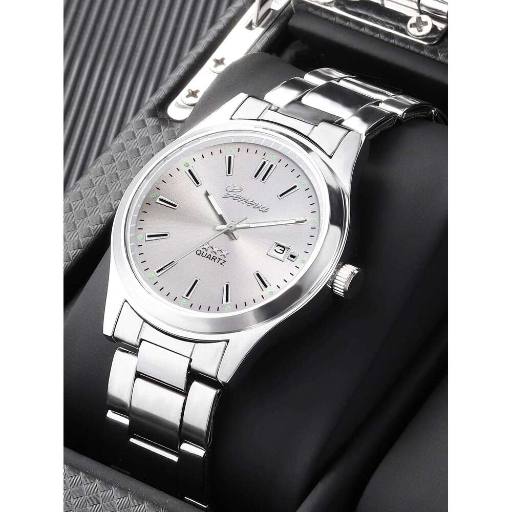 Ladies Quartz Steel Band Design with Calendar Feature Daily Fashion Accessory Birthday Gift without Box H260228