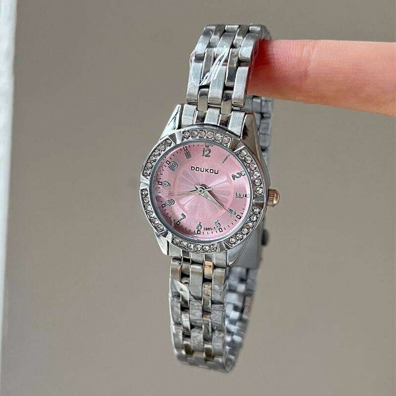 Diamond Studded Dial for Women Steel Strap Fashion Ladies Quartz Wristes Gift Dropshipping Female Clock H260228