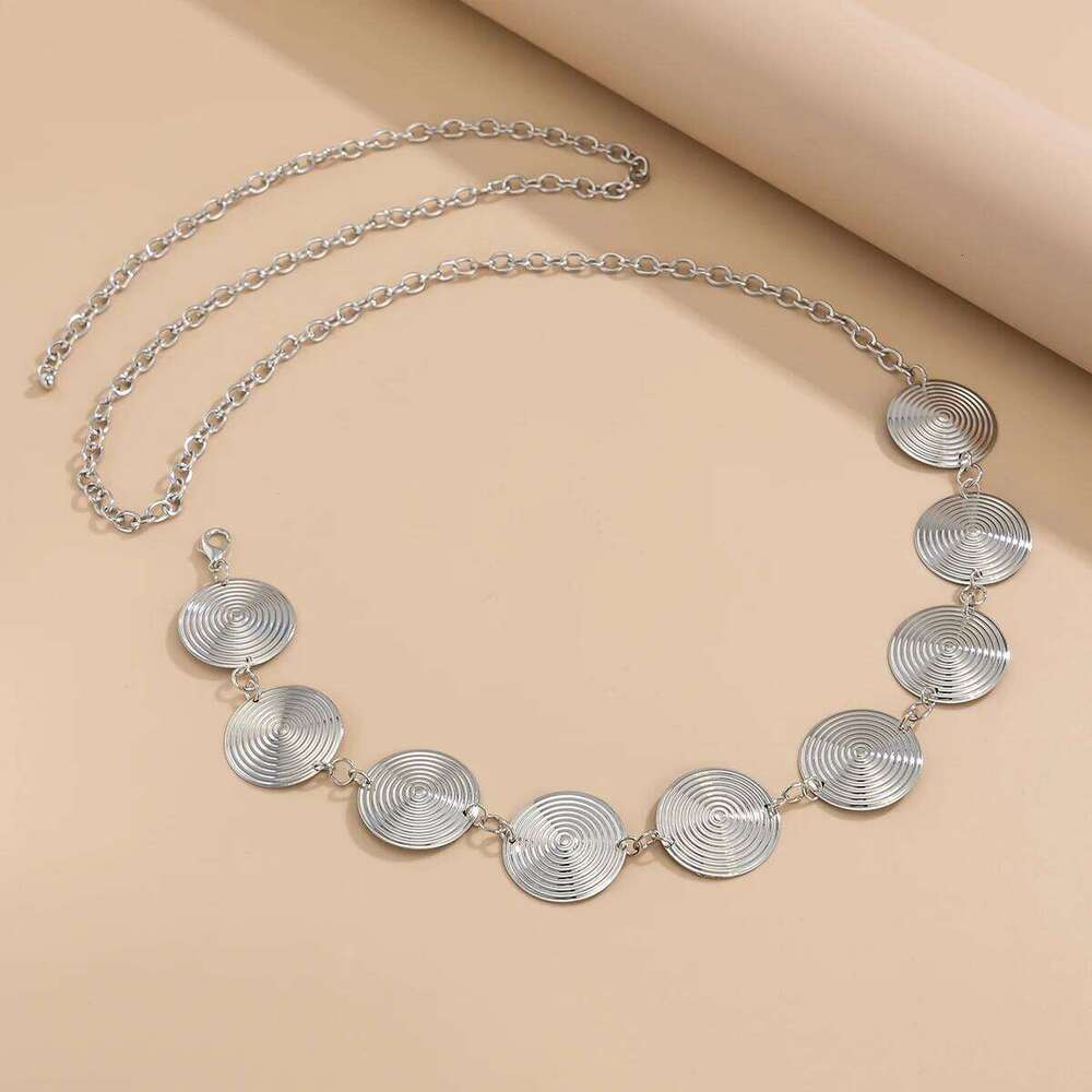 KunJoe Elegant Geometric Circle Flower Belly Waist Chain for Women Bikini Skirt Adjustable Belt Body Jewelry Festival Accessory H260228