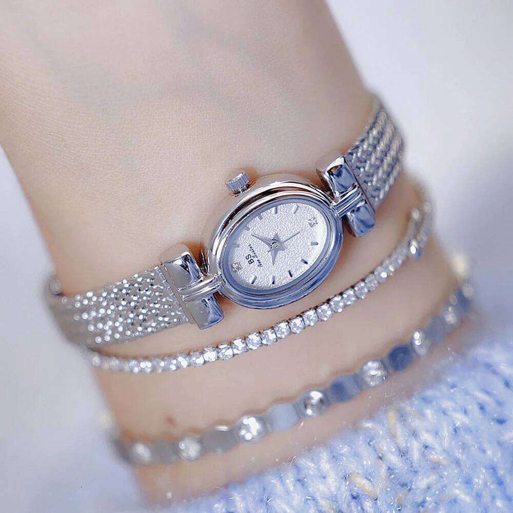 Womens Gold Quartz Small Dial Classic Wheat Ears Elegant Lady Wrist Fashion Female Dress Gift H260228