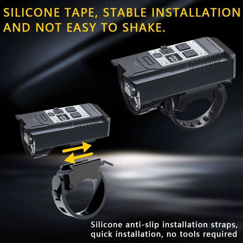 High Brightness Night 9LED Strong Light Flashlight Riding Equipment Type-C Charging Outdoor Lantern for Bicycle Z260301