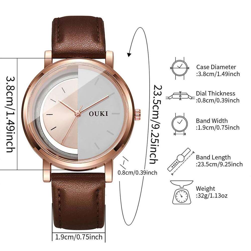 Fashion Unique Designed Women es Casual Leather Strap Ladies Quartz Wrist Relogio Feminino Without Box H260228
