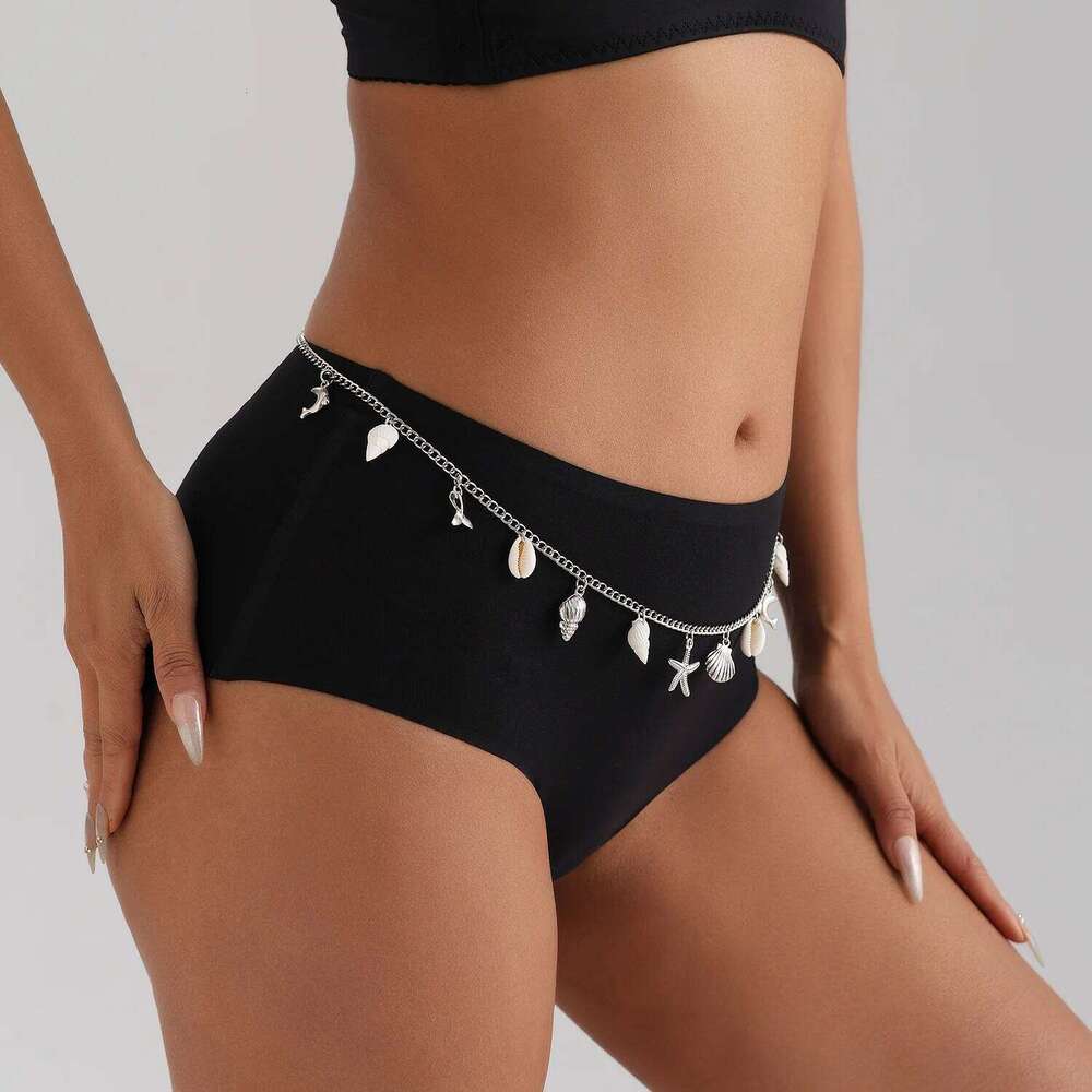 Body Chain for Women Ocean Theme Waist Jewelry with Shells and Starfish Beach Style Summer Fashion Swimsuit Accessories H260228