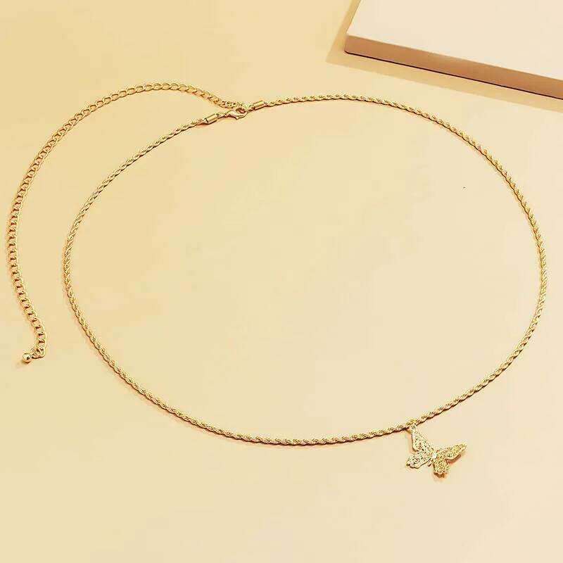 Simple Silver Color Double Layered Waist for Women Fashion Metal Shiny Thin Belly Chain Body Jewelry Wedding Accessories H260228