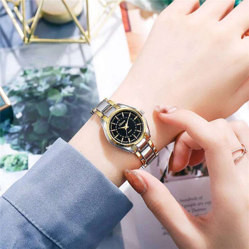 Women's Fashion Stainless Steel Band Analog Quartz es H260228