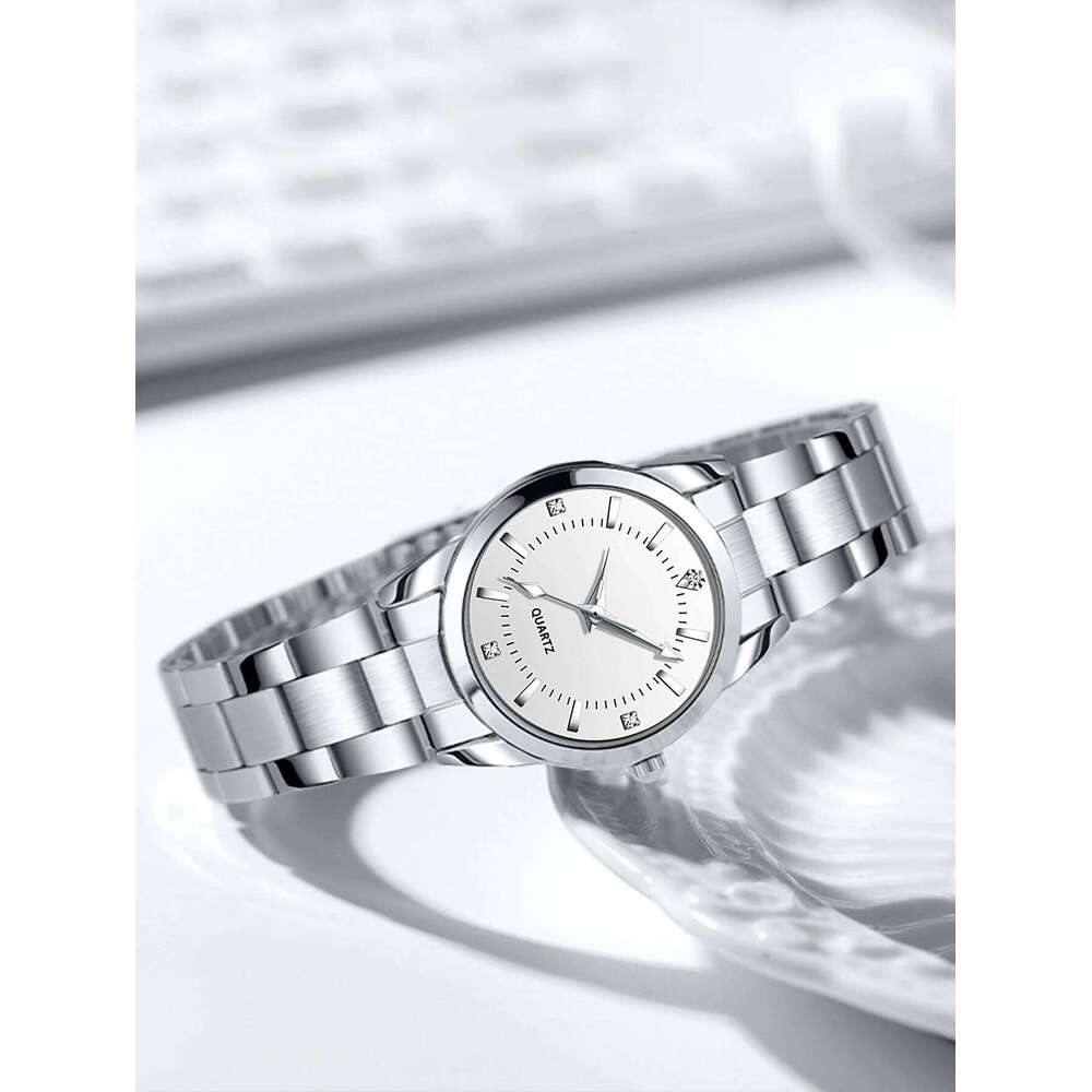 Ladies Fashionable Compact Stainless Steel Quartz Ideal Mother's Day Gift No Box Included H260228
