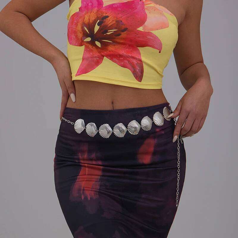 Ethnic Style Starfish Shell Waist Chain Bohemian Versatile For Women High-end Dress Waistband Retro Simple Belt Gifts H260228