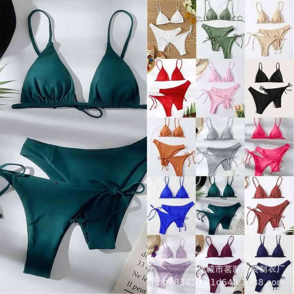 Brazilian Swimsuit Women Sexy Bikini Set Push-up Padded Bra Thong Two Pieces Swimwear Beachwear Bathing Suit Femme Z260301